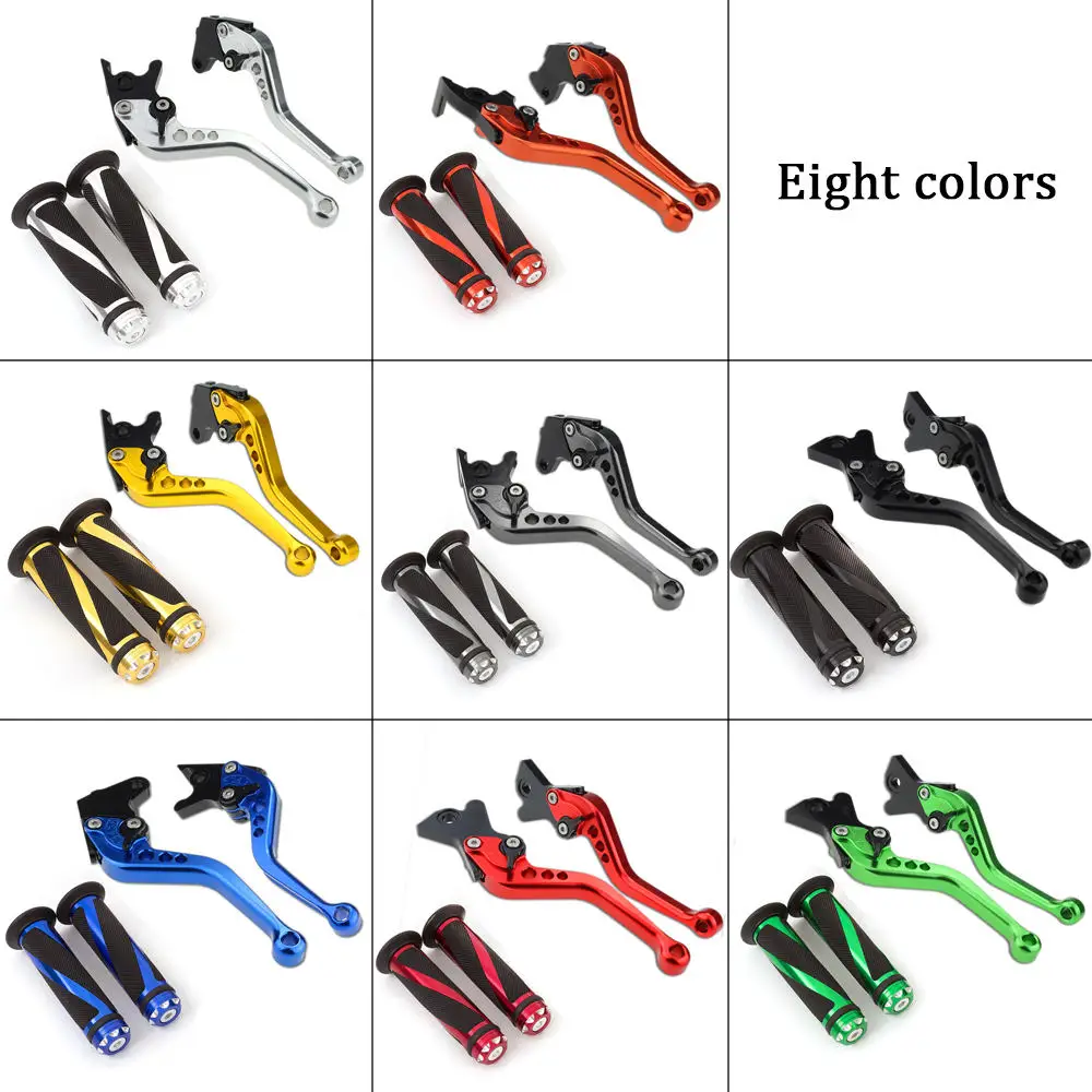 

For Yamaha YFM 700 Raptor 700R 2008 - 2017 Aluminum Short Adjust Motorcycle Brake Clutch Levers & Handle Grips Set Accessories