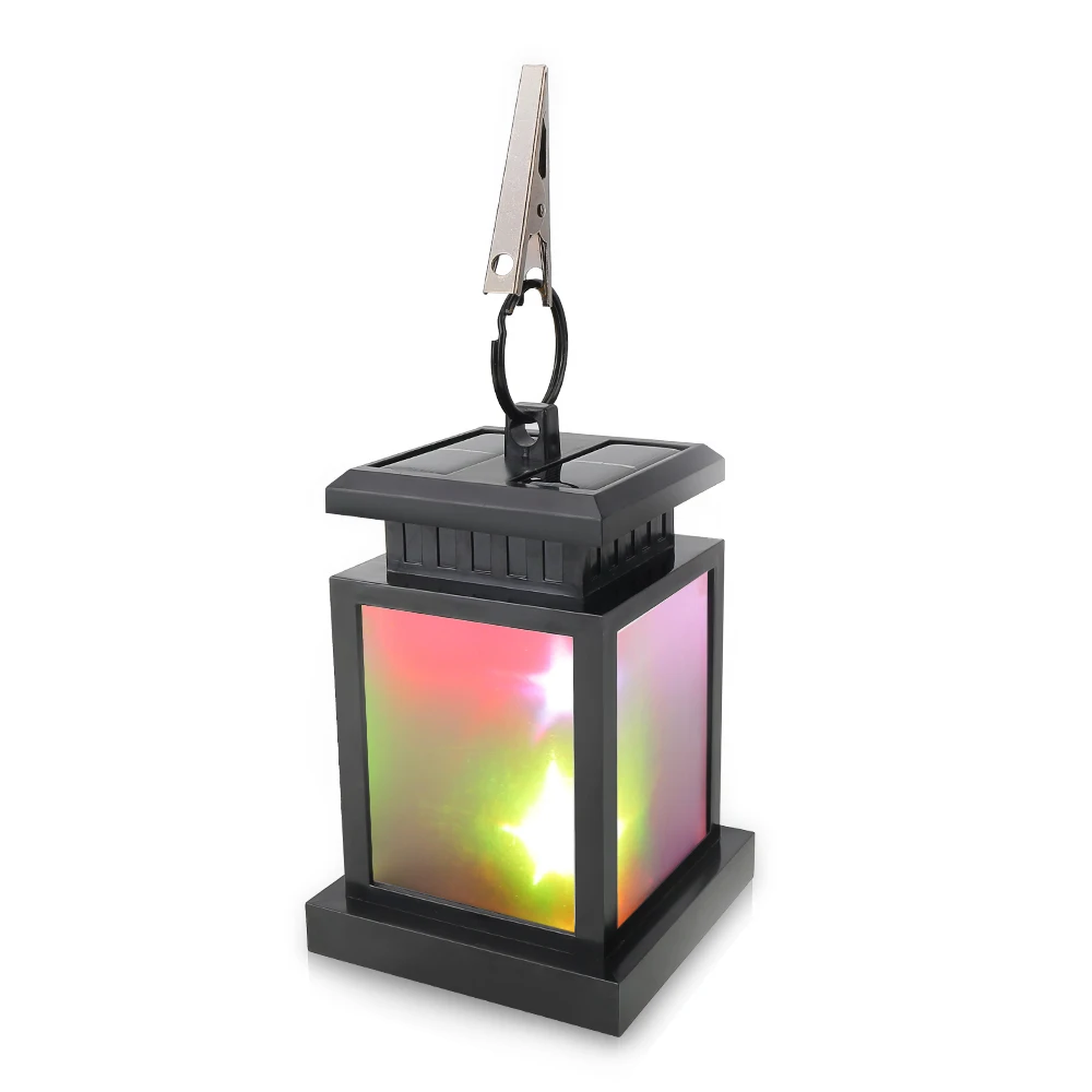 Уличная Светодиодная лампа RGB на солнечной батарее ночной Светильник для сада