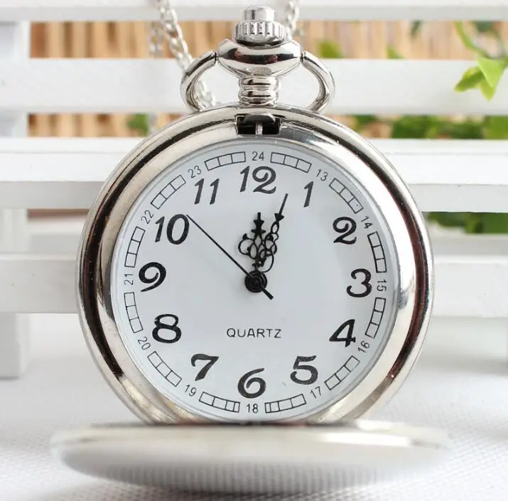 

CFB Smooth Silver Case Quartz Pocket Watch