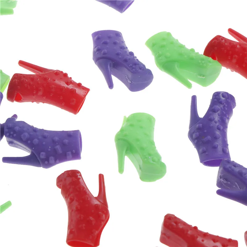 10 Пар Модных кукол с открытым носком вечерние туфли в подарок одежда платье