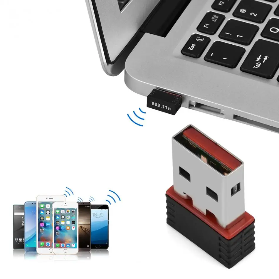 150 Мбит/с 802.11N USB WiFi адаптер Nano Size беспроводной сетевой ключ для Windows Mac OS Linux|802.11n