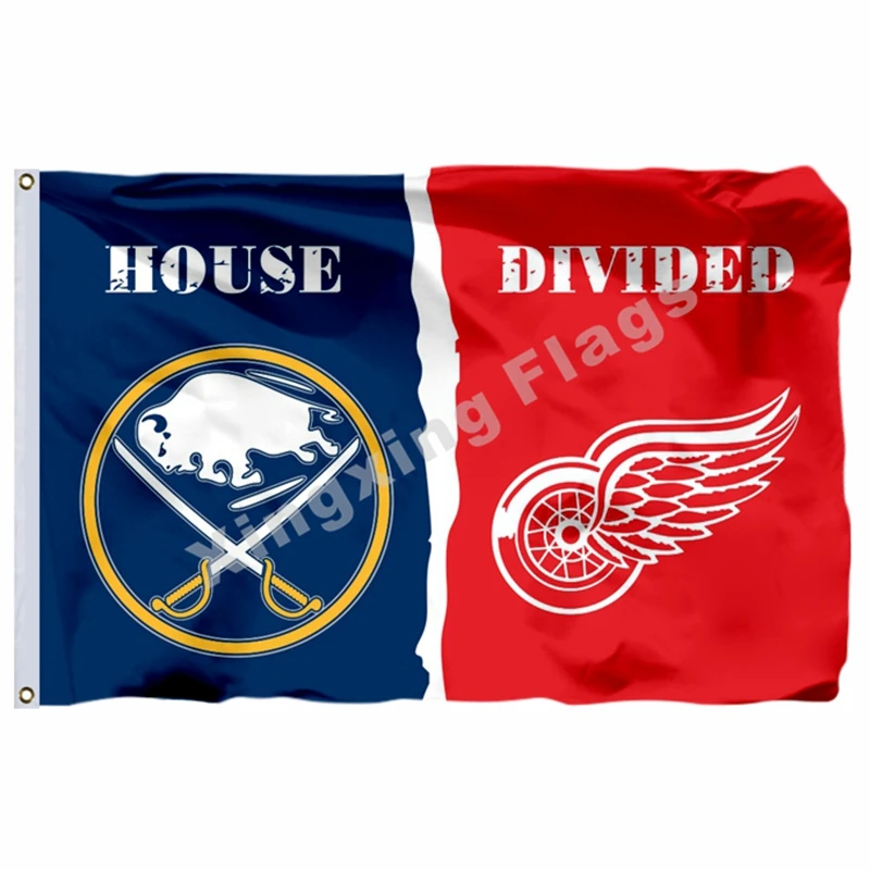 Buffalo Sabres Detroit Red Wings флаг 3ft x 5ft полиэстер НХЛ баннер Летающий Размер № 4 90*150 см На
