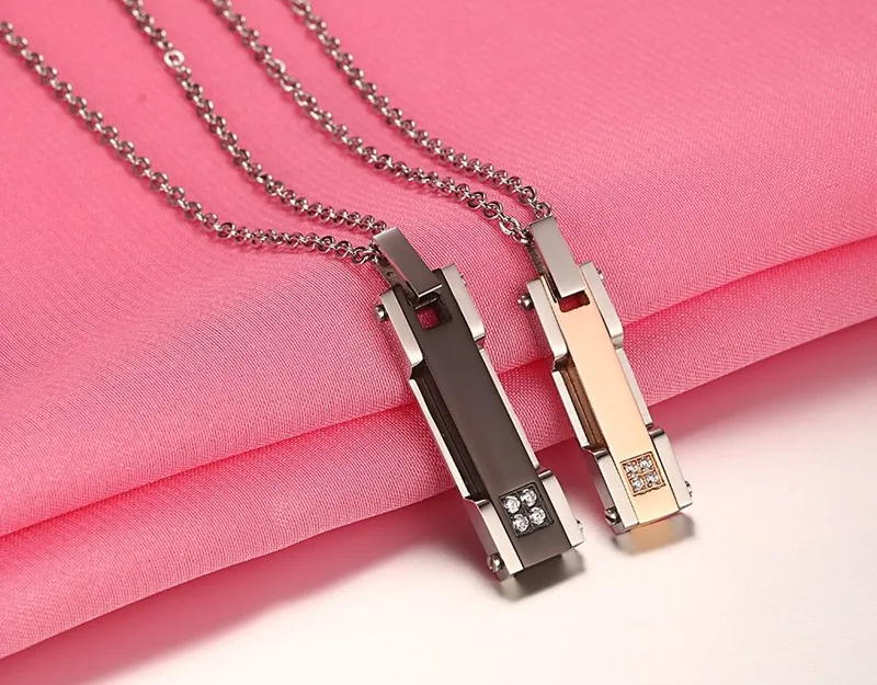 Высшее качество Модная бижутерия ожерелье с цирконом для пары подвески женщин и