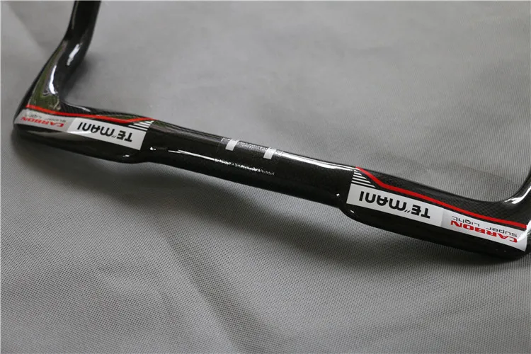 

TEMANI Road Bicycle TT Handlebar 3K Glossy Full Carbon Fibre Mountain Bikes Rest Handlebars Internal Wiring 31.8*400/420/440mm