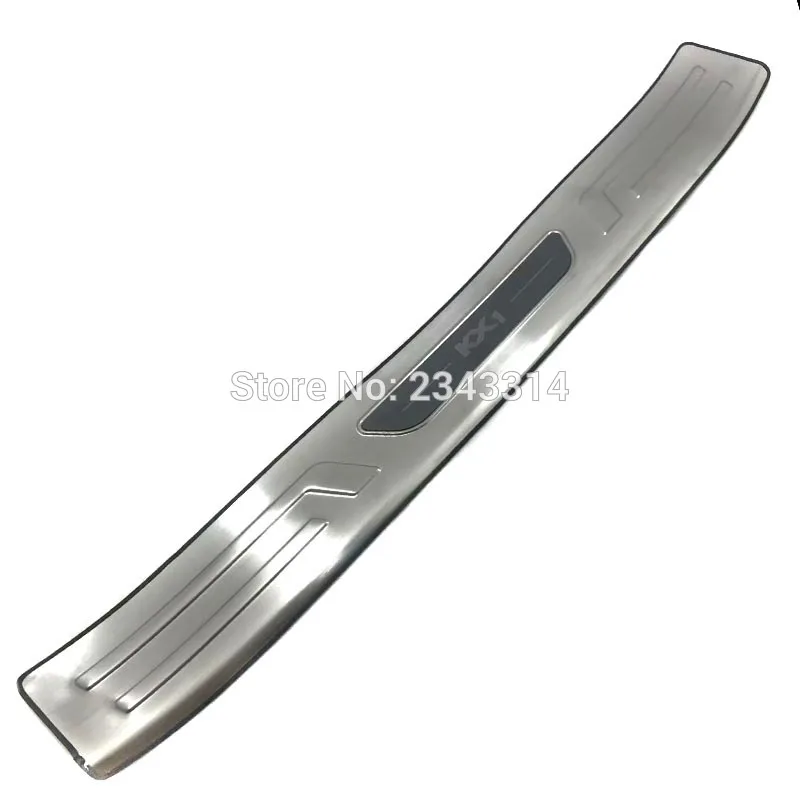 Black With Silver Для Kia Stonic KX1 накладка из нержавеющей стали Накладка на задний бампер накладки на пороги рамка Крышка Аксессуары для стайлинга автомобилей - Цвет: Black With Silver