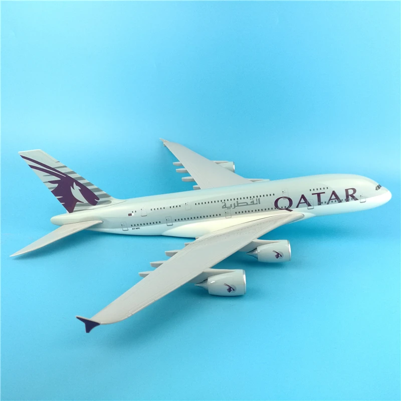 36 см A380 Катар авиакомпаний Аэробус модель Международный авиационно дыхательные