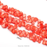 high quality 8 12mm pink color natural coral triangle shape gems loose beads strand 15 diy creative jewellery making w2947