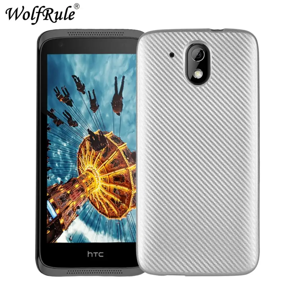 Silver Чехол для htc Desire 526, мягкий силиконовый резиновый чехол для телефона, чехол для htc Desire 526, чехол для htc Desire 526G+ Dual Sim 4,7" - Цвет: Silver