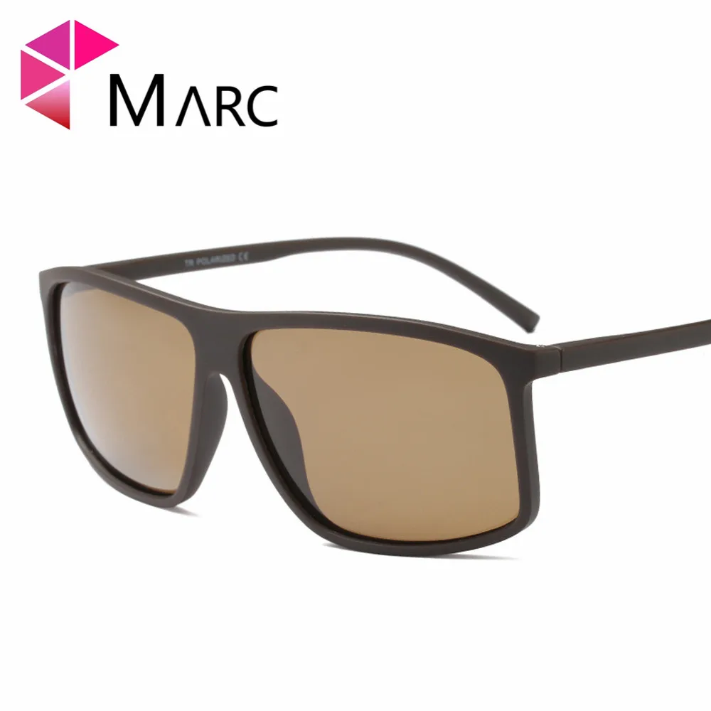 

MARC 2019 Fashion Polarized Men Sunglasses TR90 TAC1.1 Driving Square Trend Glasses Matte Plastic Solid Resin Lens Eyewear 1