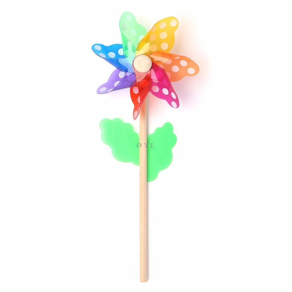 

Windmill Toys Children Kids Garden Decoration 7 Leaves Colorful Outdoors Spinner