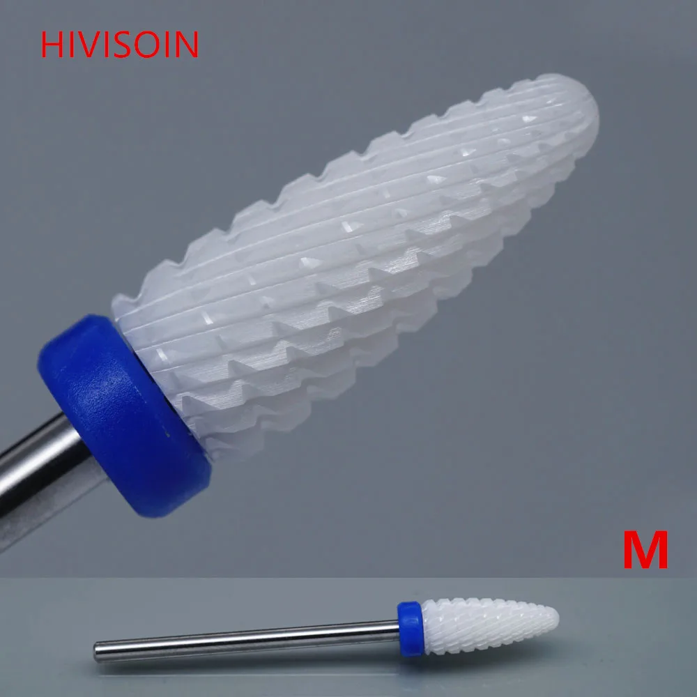 

Flame Shape Bit-Pedicure - Black - HIVISOIN - Ceramic Nail Drill Bit
