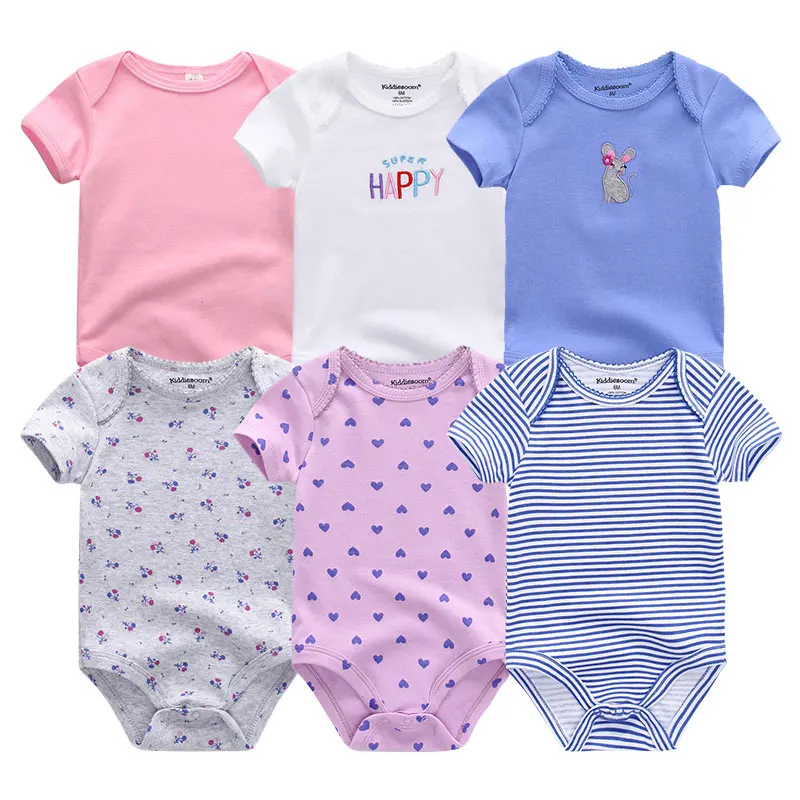 BDS6070 Hot Sale Infant Toddler Clothes Newborn Baby Boys Rompers Clothing Summer 0-12M Short Sleeve Baby Girls Sets roupas de bebe - Цвет: BDS6070