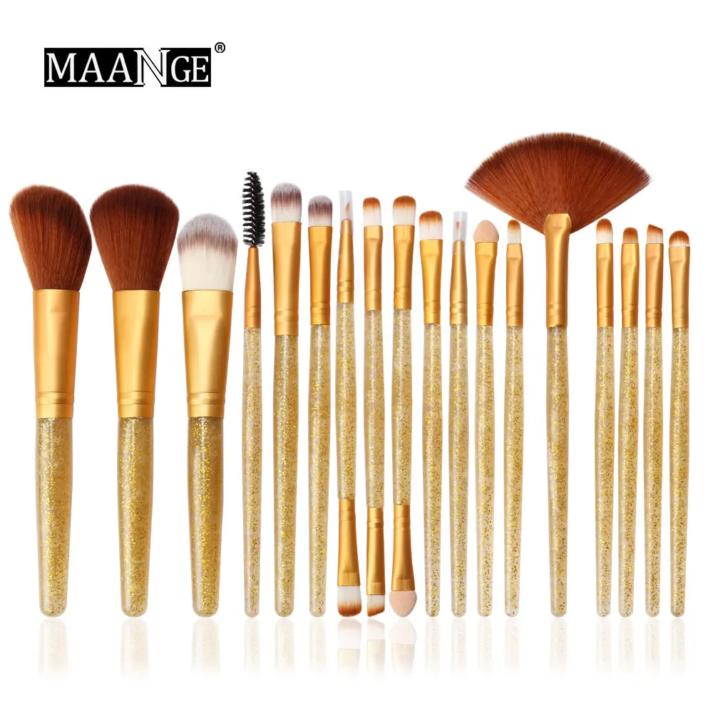 18pcs-B 4-20 шт цветные кисти для макияжа набор хрустальных ручек тональная пудра консилер тени для век Красота Макияж Кисти pincel maquiagem - Handle Color: 18pcs-B