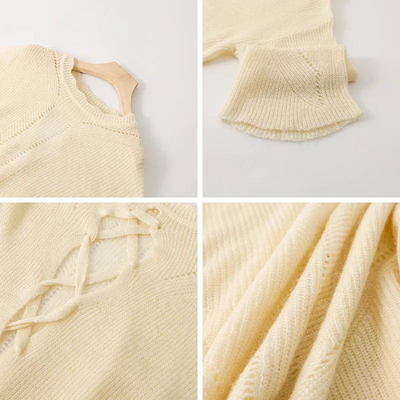 Early autumn 2019 lazy wind round neck loose new thin section pullover sweater | Женская одежда