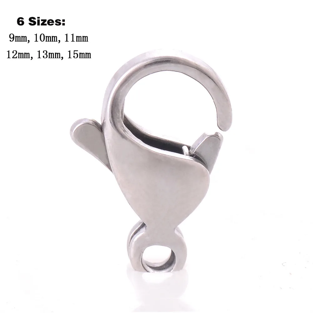 

20PCs Stainless Steel Lobster Clasps Silver Tone Various Sizes DIY Jewelry Findings Accessories Over $120 Free Express