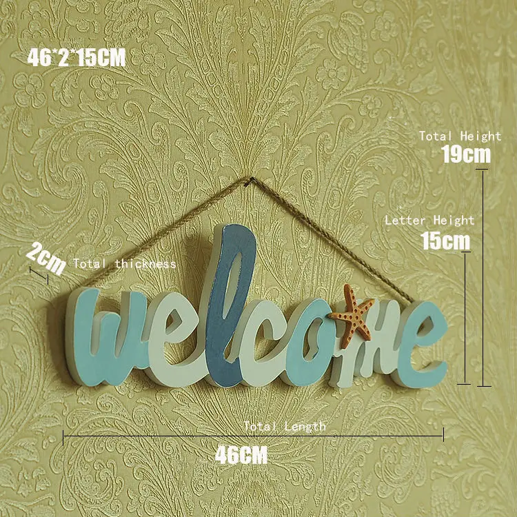 Деревянная дверная плитка в средиземноморском стиле табличка знак аксессуары