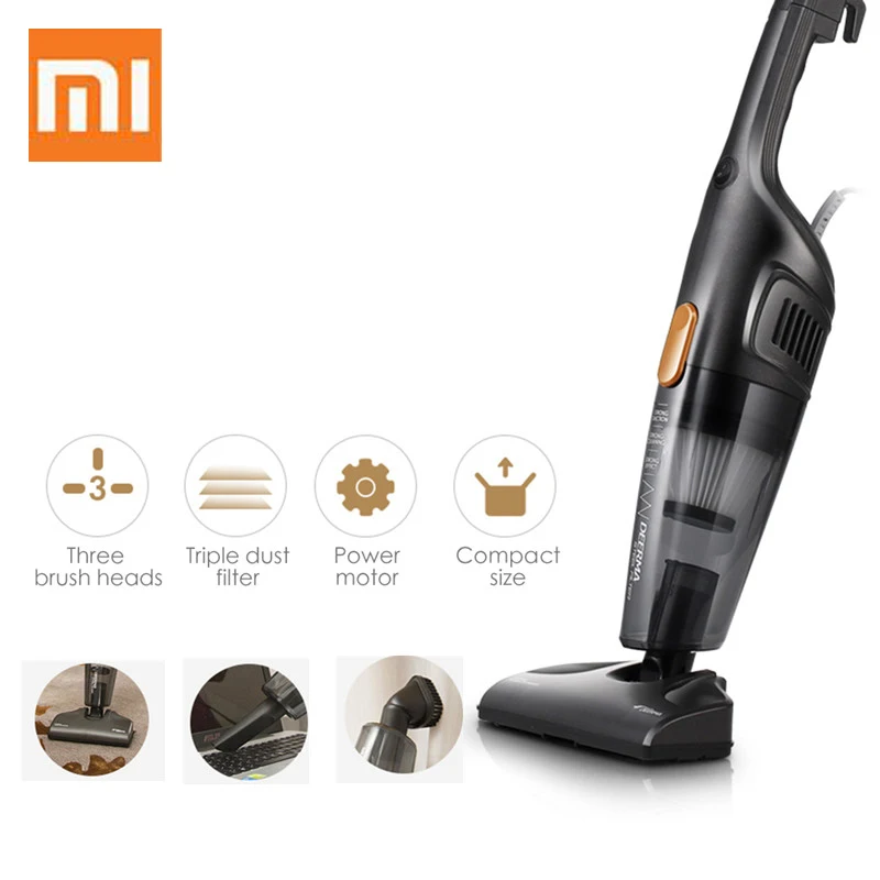 Xiaomi Deerma DX128C маленький ручной пылесос портативный домашний вертикальный пылесос большой емкости немой