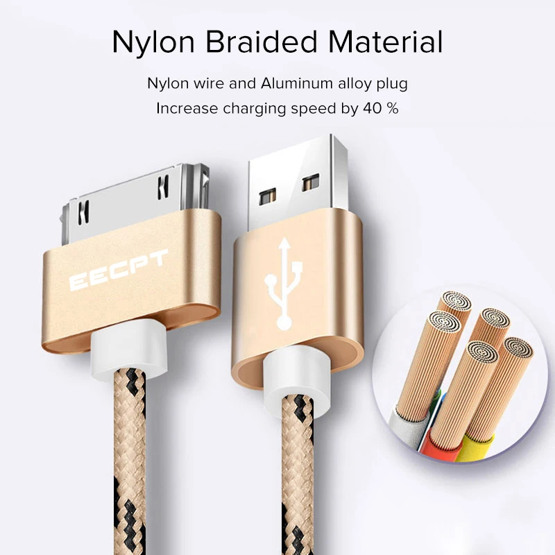 EECPT 30 Pin USB кабель для iPhone 4S 4 3GS iPad 1 2 3 iPod Nano iTouch зарядный кабель провод для быстрого заряда данных Телефонный Шнур адаптер