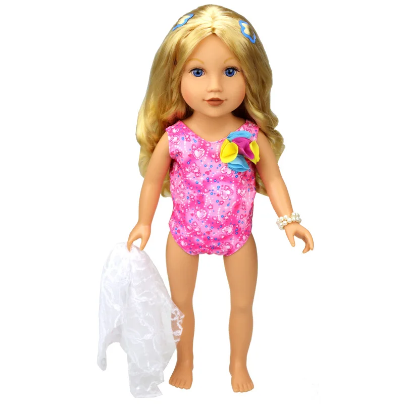 2pcs New Style Bikini wear Beach Suit American Girl Dolls Clothing of 18 inch Doll Dress Best Gift AX25 | Игрушки и хобби