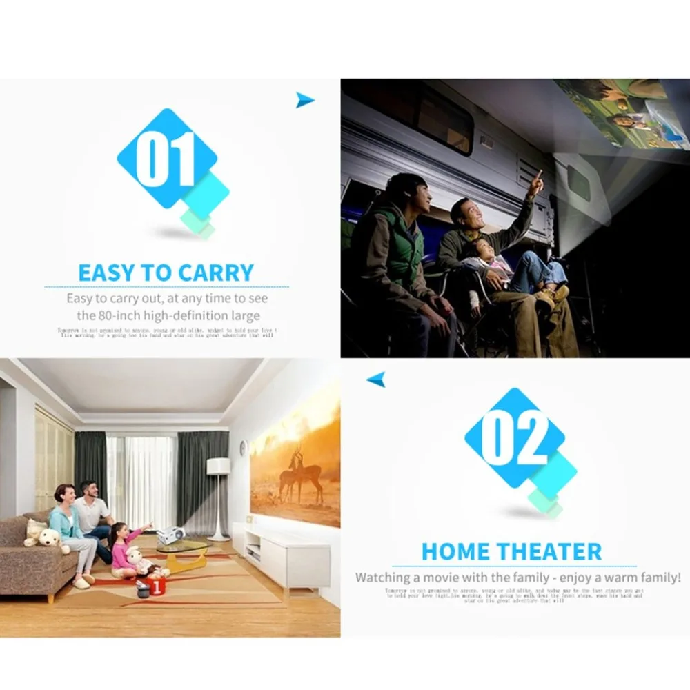 UC18 HD 1080P TFT lcd компактный Siz eHome мини-проектор HD tv мультимедиаплеер кинотеатр домашний кинотеатр видео проектор