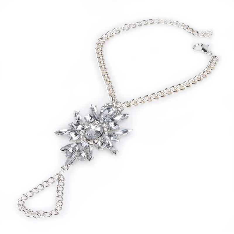 Ojshang Модные Новые камни роскошь Мульти Кристалл Браслеты и Ножные Jewelry Чешский Gem