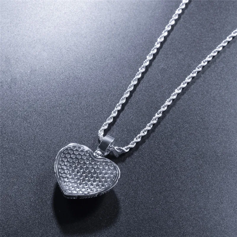 1 шт. любовь heartbreak Форма ожерелье подвеска из двух частей медь и горный хрусталь