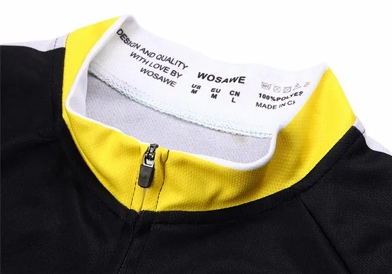 WOSAWE весна лето мужские с длинным рукавом Велоспорт Джерси Набор дышащий 3D мягкий