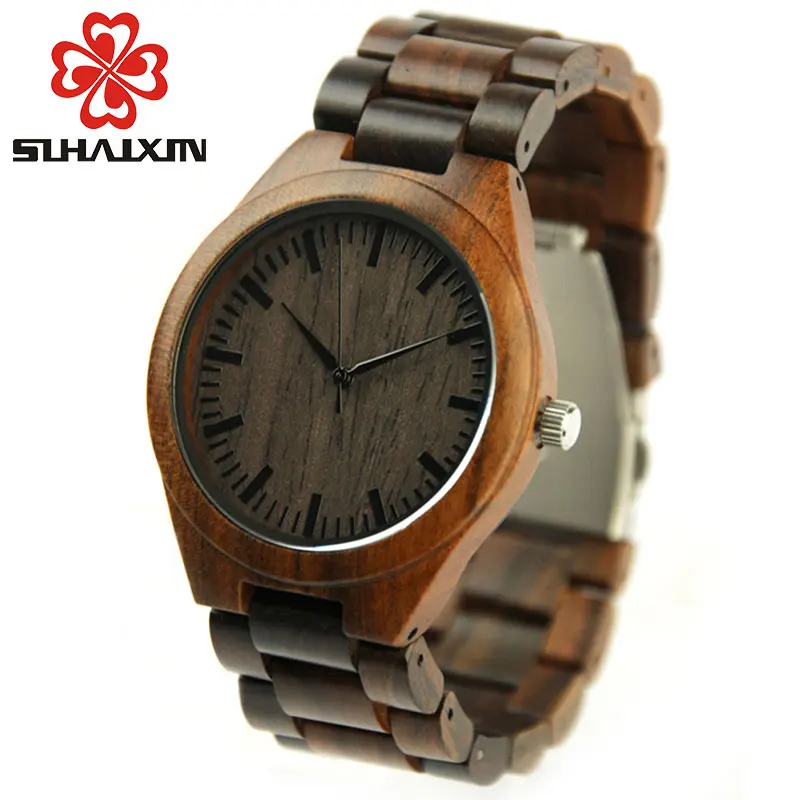 SIHAIXIN деревянные часы ручной работы мужские уникальные reloj madera erkek kol saati Прямая