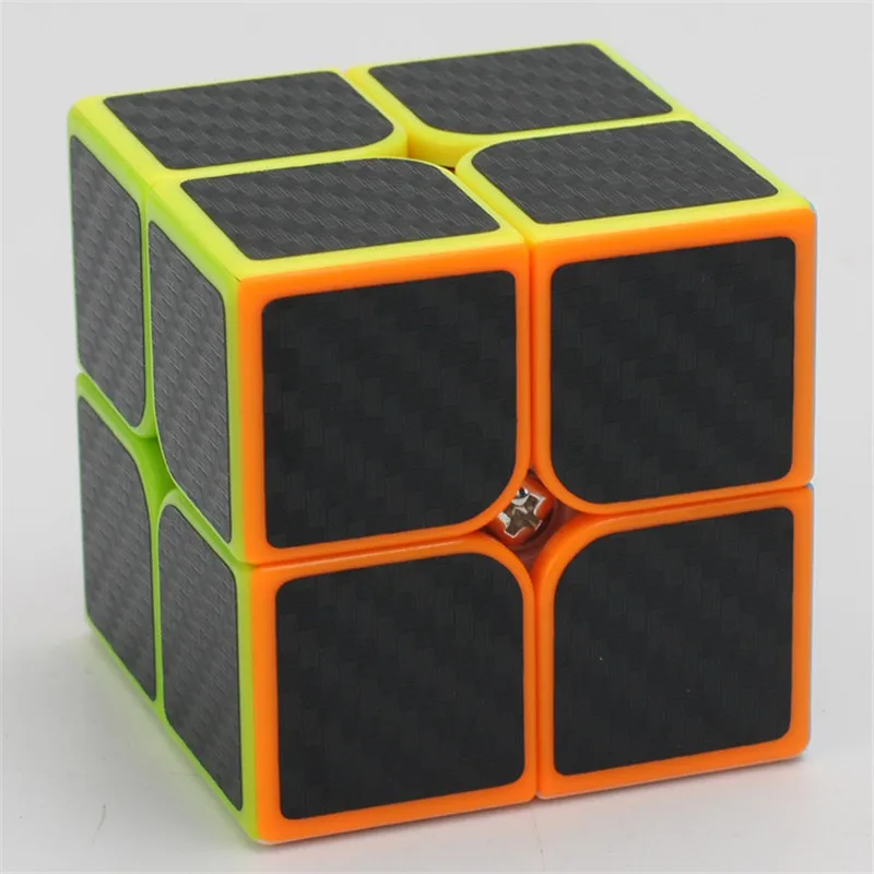 ZCUBE 2x2x2 наклейка из углеродного волокна скоростной волшебный куб головоломка