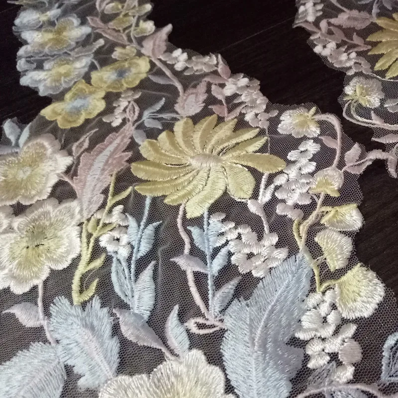 Высококачественные кружевные украшения BD0221 2 пары/4 шт. 18.3x50.5 см|lace applique|embroidery lace