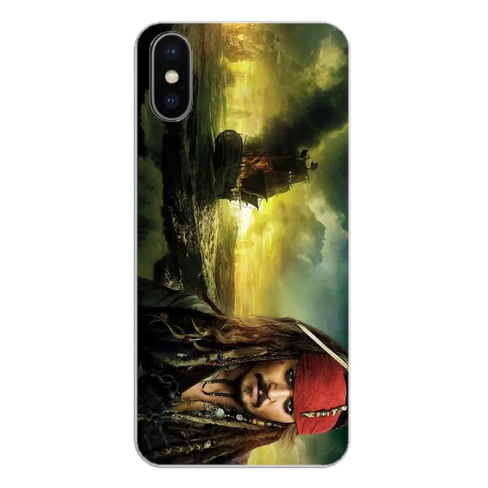 Чехол из мягкой кожи с изображением пиратов Карибского моря Джони Депп Джек