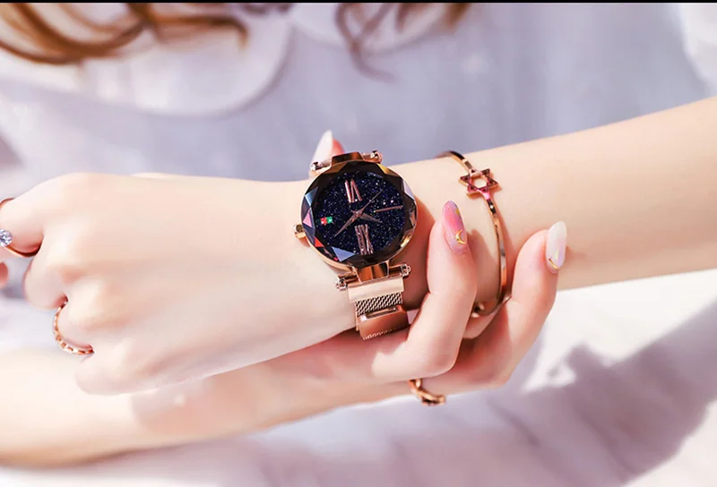 Роскошные женские часы женские магнитные звездное небо часы модные бриллиантовые Женские кварцевые наручные часы relogio feminino женские часы