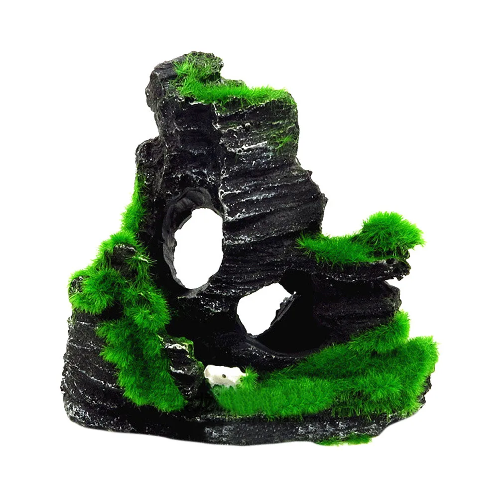 Смола Аквариум Искусственный горный Аквариум Украшение скалы пещера орнамент Декор для аквариума скалы аксессуары
