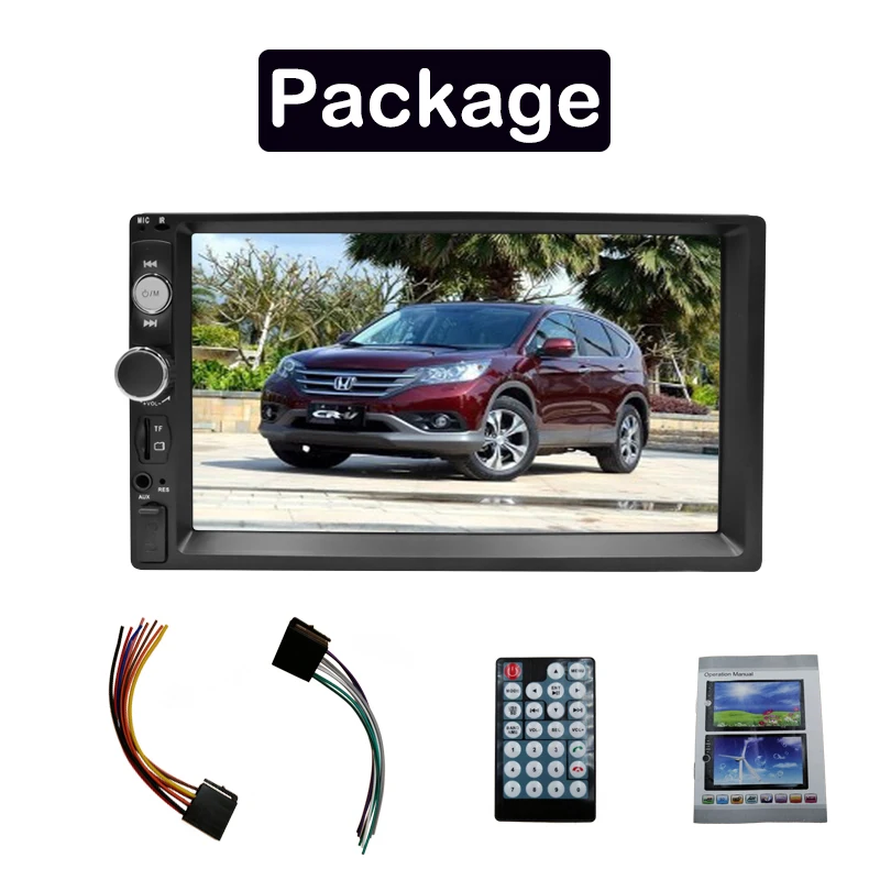 Автомобильное радио 2 Din Авторадио мультимедийный плеер 2DIN сенсорный экран Авто