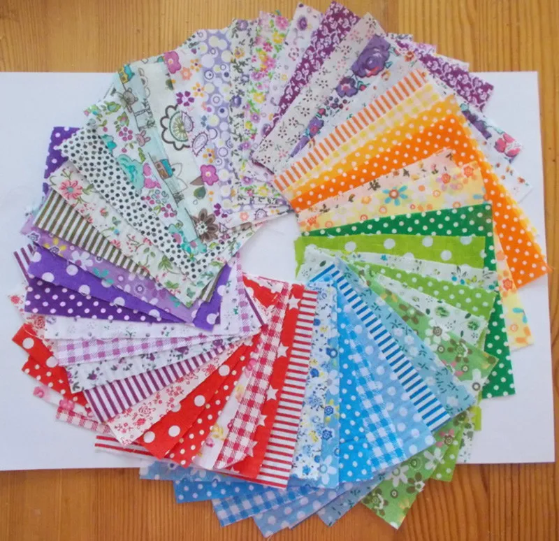 Booksew Telas лоскутное Algodon Tissu материал хлопок ткань для кукол очаровательные пакеты 50 шт./лот 10 см x 10 см DIY без повтора ткань