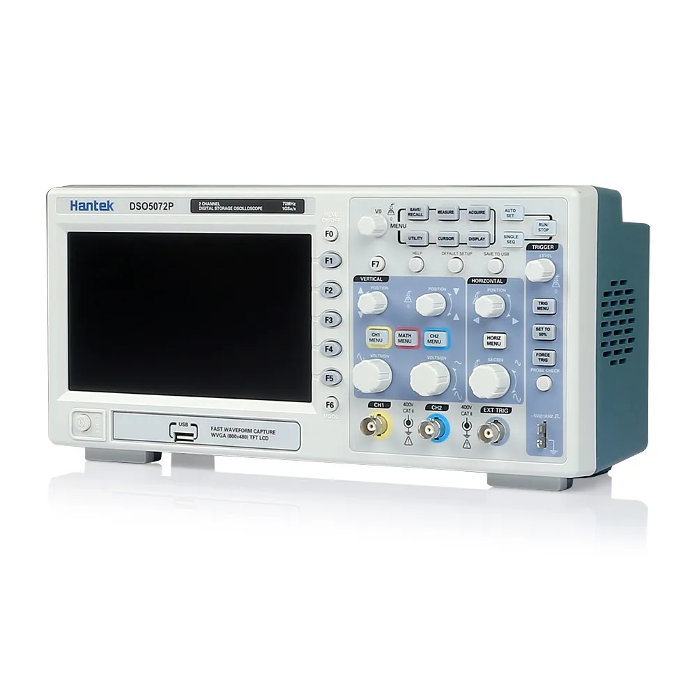 Hantek DSO5072p Osciloscopio 2 канала 70 МГц цифровой осциллограф USB LCD 1GSa/s 40K портативный
