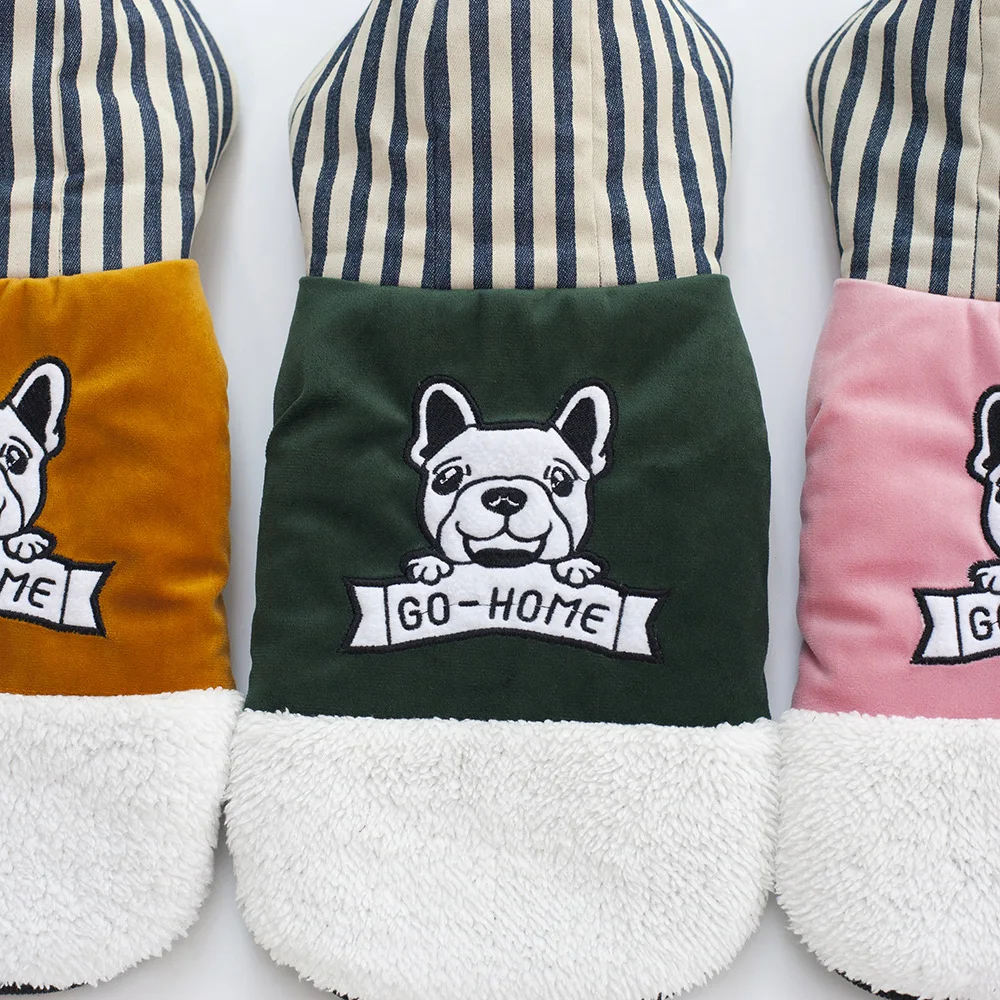 

Pet clothes Dog's winter striped 100%cottom Dog clothes