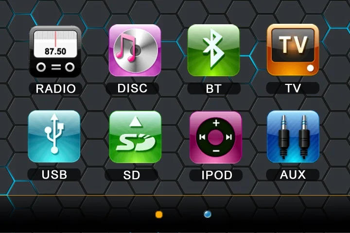 Универсальный 7 Дюймов Сенсорный Экран Автомобиля DVD GPS Навигации Игрока 2 Дин