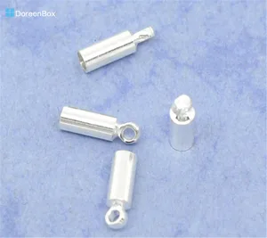 Doreen Box прекрасный 200 шт SP ожерелье шнур наконечник бусины колпачки с петлей 8x2,5 мм (B09795)