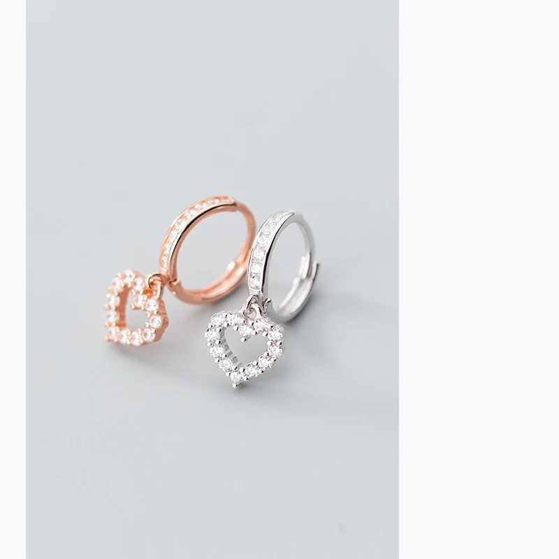 Серьги-подвески MloveAcc из натуральной 925 пробы и серебра с надписью Be My Valentine Heart