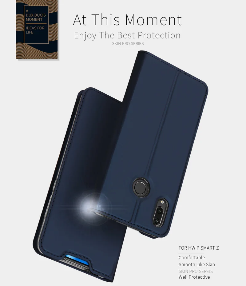 DUX DUCIS чехол для huawei P Smart Z Книга Флип кожаный бумажник Coque чехол