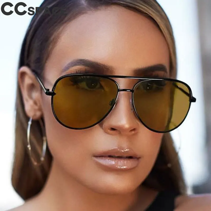 Негабаритные пилотные солнцезащитные очки для женщин Кошачий глаз градиентные