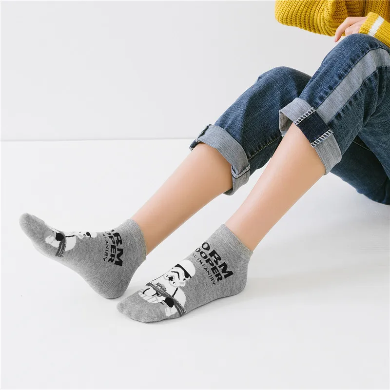 Новые модные высококачественные Harajuku Звездные войны мужские и женские носки хлопковые забавные мультяшные короткие носки унисекс