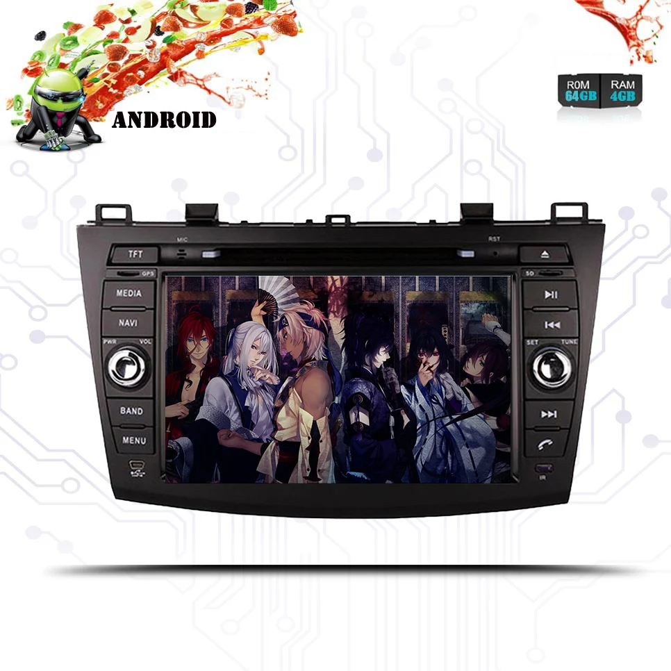 8 &quotHD экран 2 din Android 9 0 Автомобильный DVD плеер для 2010 2011 2012 2013 MAZDA 3 стерео радио GPS