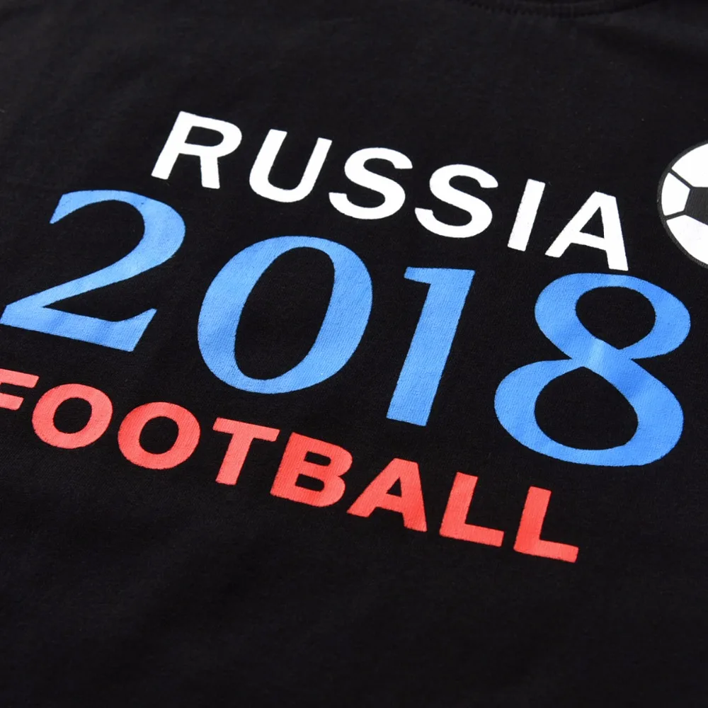 2018 Повседневное футболка топы и шорты из двух частей Россия Футбол Письмо печати