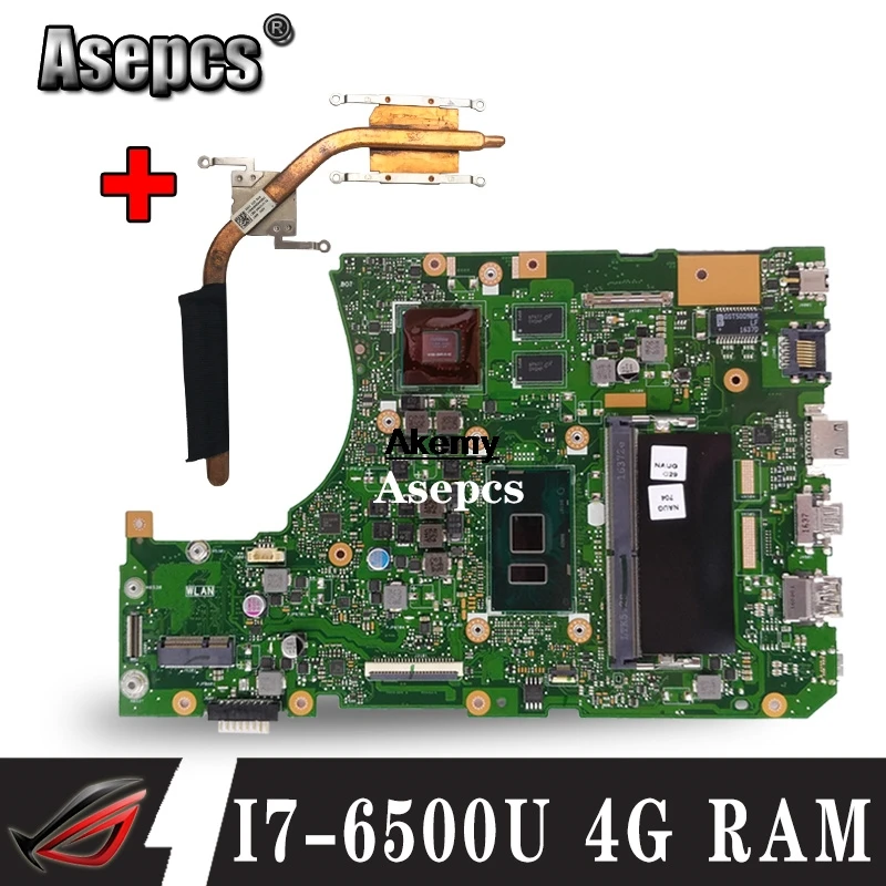 Asepcs X556UA/X556UV материнская плата для ноутбука ASUS X556UA X556UV X556UAM X556UJ X556U X556 тест