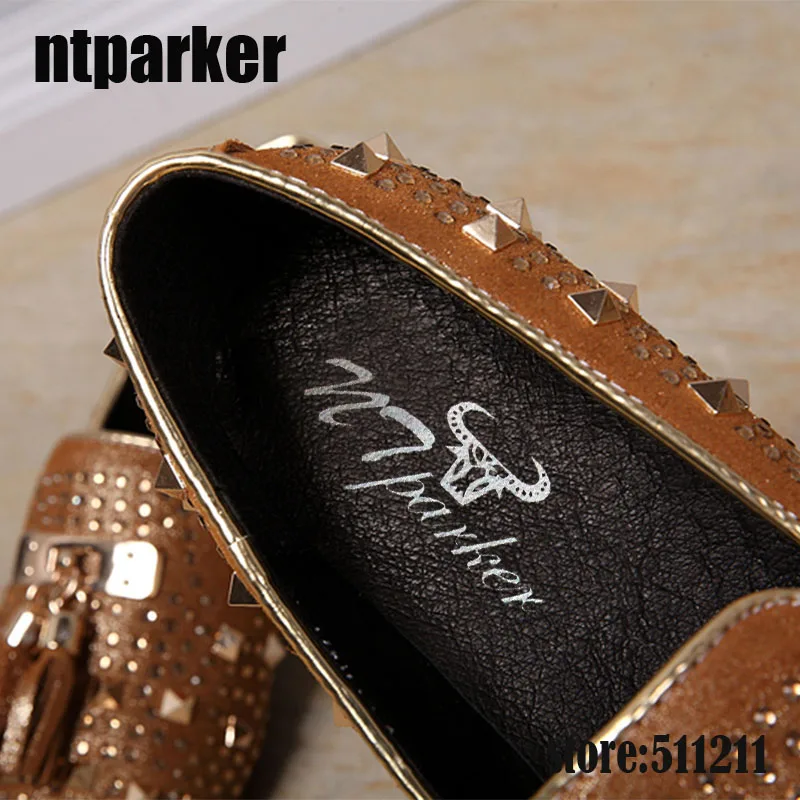 Новинка Мужская классическая обувь ntparker с заклепками ручной работы модные