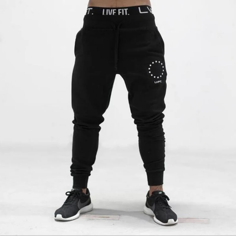 2015 Новый Мужчины Брюки SportsRunning SoccerPrinting Jogger Штаны Бодибилдинг Фитнес спортивные |