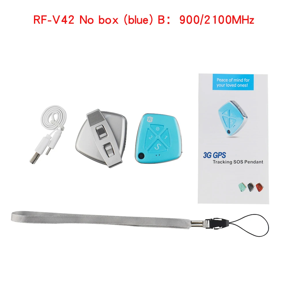 No box(blue) B Высокое качество Мини Размер 3G WCDMA персональные дети gps трекер RF-V42 SOS Будильник Говорящие часы гео-забор История воспроизведения пути - Цвет: No box(blue) B