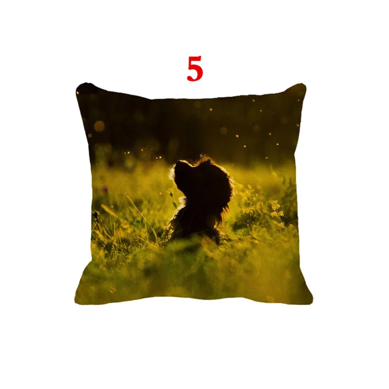 

XUNYU 45cmx45m Cute Pet Dog Pattern New Linen Comfortable Cushion Cover Living Room Sofa Decorative Pillow Cover XL099